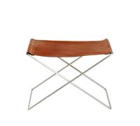 OX Denmarq Tabouret OX Stool cuir cognac. acier inoxydable