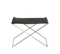 OX Denmarq Tabouret OX Stool cuir noir. acier inoxydable