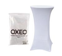 Oxeo Housse Mange Debout 60cm Blanc - House de Protection Table Haute de Bar - pour diamètre de Table 60cm - Couleur Blanc