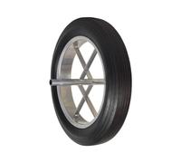 Oxeo Roue de brouette increvable Jante métal Ø270 mm - Pneu 385 x 66 mm - Axe soudé Ø20mm Longueur 242mm
