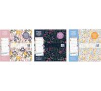 OXFORD - 1 Calendrier Planning Mural Familiale Flowers, 1 Mois sur 2 Pages, Durée 16 Mois, Septembre 2026 à Décembre 2027, Dimension 30 x 30 cm - 1 Visuel Choisi Aléatoirement