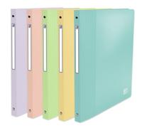 OXFORD 1 Classeur School Life A4 Dos 20mm 4 Anneaux Ronds Couverture Polypro Couleur Aléatoire Pastel