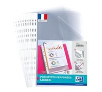 lo de 100 Pochettes perforées Oxford A4 polypro lisse 5/100éme incolore