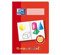 Oxford 100050109 Lot de 10 cahiers de géométrie Rouge A4 90 g/m²