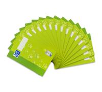 Oxford 100050400 Lot de 15 cahiers à papier Optik Paper 90 g/m² ligné 16 pages Vert clair Format A4