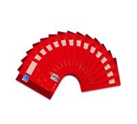 Oxford 100050408 Lot de 15 cahiers d'exercices 16 feuilles 90 g/m² Rouge