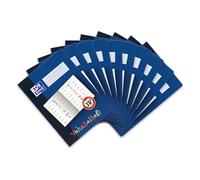 10x Oxford 100057954 Cahier de vocabulaire Linéature : 3V DIN A4 16 feuilles