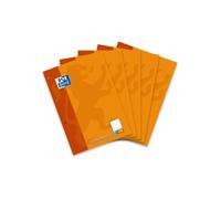 Oxford 100061261 Lot de 5 cahiers à papier Optik Paper 90 g/m² ligné avec marge blanche à gauche 50 pages Orange Format A4