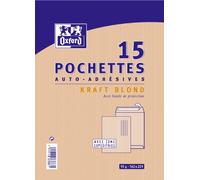 Pochette Oxford 162X229 X15 Kraft Blond Auto Adhesive Zone D Expedition
