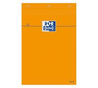 Bloc de bureau Oxford 10,5 x 14,8 cm agrafé orange - 5 x 5 mm - 80 feuilles