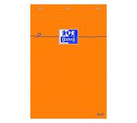 Bloc de bureau Oxford 10,5 x 14,8 cm agrafé orange - 5 x 5 mm - 80 feuilles