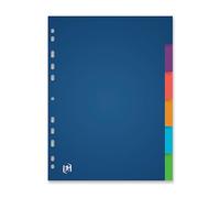 Oxford 20 Lots d'Intercalaires Neutres Color Life A4 6 Positions Couverture Polypro 30/100ème Coloris Assortis