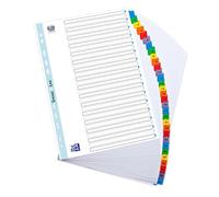OXFORD 20 Lots d'Intercalaires Numériques A4 31 Positions Carte Epaisseur 170g Blanc