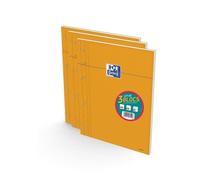 Oxford 3 Blocs-Notes Agrafes Et Perfores - 22.5 X 29.7 Cm - 160p Seyes - Orange