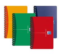 Carnet Oxford office Essentials 9x14cm petits carreaux 5mm 100 pages reliure spirale couverture carte coloris assortis