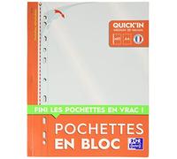 Oxford - 400 082 883 - Pochettes en bloc Quick'In Medium 50 microns A4, Un lot de 50 Pochettes