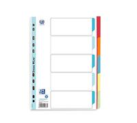 Intercalaires en carton, uni, format A4, couleur, 5