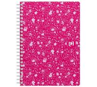 Cahier spirale Oxford Flowers - A5 14,8 x 21 cm - petits carreaux - 120 pages