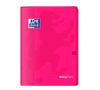 Oxford 400100010 EasyBook Cahier agrafé A4 96 pages 90 g grands carreaux seyès Rose