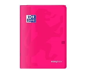 Oxford 400100010 EasyBook Cahier agrafé A4 96 pages 90 g grands carreaux seyès Rose