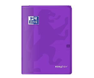 Oxford 400100011 EasyBook Cahier agrafé A4 96 pages 90 g grands carreaux seyès Violet