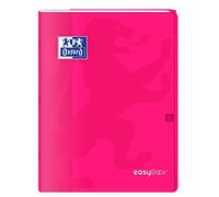 Oxford 400100062 EasyBook Cahier agrafé 24 x 32 cm 96 pages 90 g grands carreaux seyès Rose
