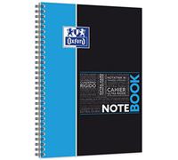 Oxford 400100820 Notebook Cahier spirale étudiant 17,6 x 25 cm 160 pages ligné 7 mm Couleurs Aléatoires