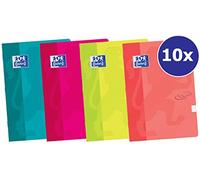 Oxford 400107493 Touch Lot de 10 carnets de notes 4 couleurs A5 144 pages 90 g Couverture en carton flexible