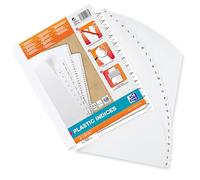 OXFORD 5 Lots de 26 Intercalaires Alphabétiques A4XL PVC 19/100ème Blanc