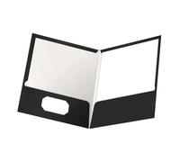Oxford 51706EE Lot de 25 chemises plastifiées à double poche Format lettre Noir Capacité 100 feuilles