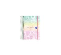 Oxford, Agenda 2022 2023 jour par page avec couvercle extra 11,8 x 16,8 cm espagnol Motif Tie Dye Love Yourself 400168382