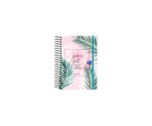 Oxford, Agenda 2022 2023 Journée par page Couverture Extra 11,8 x 16,8 cm Espagnol Motif Tropical "You've Got This" 400168383
