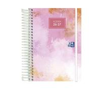 Oxford Aura Agenda 2026/2027, 1 jour par page, couverture extra rigide, 12 x 18 cm, espagnol, couleur rose