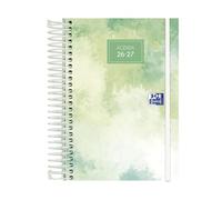 Oxford Aura Agenda 2026/2027, un jour par page, couverture extra rigide, 12 x 18 cm, espagnol, couleur verte