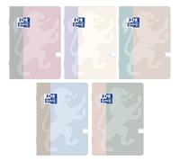 Oxford B-Light Cahier A5 ligné (9 mm) avec marge, 60 feuilles, Premium Optik Paper+, couverture douce au toucher, design pastel, cahier léger pour l'école et l'université, carnet d'école ligné
