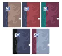 Oxford B-You Cahier B5 à carreaux avec marge, 60 feuilles, aspect Paper+, couverture veloutée douce au toucher, design moderne de bloc de couleurs, carnet de notes pour l'école et l'université, cahier