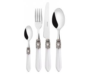 OXFORD, bague argent vieilli, service de couverts 24 pièces, coffret Gallery, Casa Bugatti
