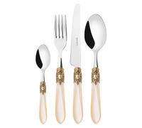 OXFORD Bague dorée, service de couverts 24 pièces, coffret compact, Casa Bugatti