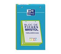 OXFORD Bloc de 30 fiches bristol 125X200 perforées Q5/5 vert