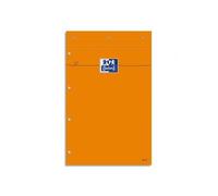 Oxford Bloc De Direction Perforé 160 Pages 80g Lignées 21 X 32 Cm Couverture Orange