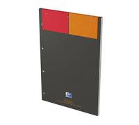 Oxford Bloc notes agrafé International 21 x 32 cm - 90g - Perforé 4 trous - Petits carreaux 5x5 - 160 pages