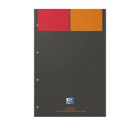 Oxford Bloc bureau Notepad A4 21 x 29,7 cm perforé 4 trous petits carreaux 80 feuilles