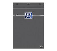 OXFORD Bloc-notes Orange A5 Petits Carreaux 5mm 80 Feuilles Agrafées Couverture Carte Enduite Gris (pack de 5)