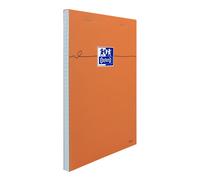 Oxford Bloc notes orange agrafé A5 14,8 x 21 cm - 80g - Petits carreaux 5x5 - 160 pages