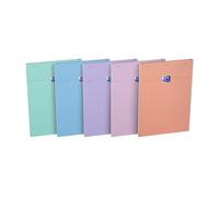 Oxford Bloc notes Smart A4 21 x 29,7 cm - 80/90g - Petits carreaux 5x5 - 160 pages - Assortis pastel