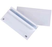 OXFORD Boite 500 Enveloppes DL 110 x 220 mm 80g Autocollantes Blanc