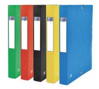 Oxford Boite Capacité Standard Top File+ 24 x 32 cm Dos 40 mm avec Elastique Couverture Carte Coloris Assortis