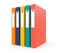 Oxford Boîte de classement A4 Recyc+ couverture carte - Dos 4 cm - Assortis