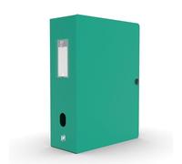 Oxford Boîte Grande Capacité Memphis 24x32cm Dos 100mm avec Bouton Pression Couverture Polypro Vert