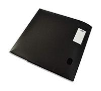 OXFORD Boîte Grande Capacité Memphis à Plat 24x32cm Dos 80mm avec Bouton Pression Couverture Polypro Noir